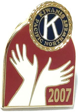 Kiwanis Club Pacific Northwest (Raising Helping Hands) 2007 Lapel Pin