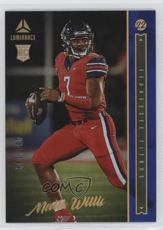 2022 Panini Luminance Rookie Blue 68/149 Malik Willis #103 1l2