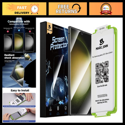 2 Pack Samsung Galaxy S23 Ultra Screen Protector - PET Film, 6.8'' HD Clear, Bubb