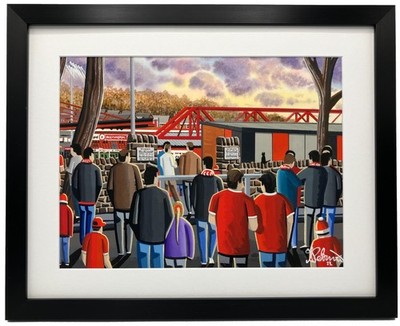 Accrington. Kronenschliff. Stanley Football Club Wandbilddruck. 14'' x 11'' Rahmen
