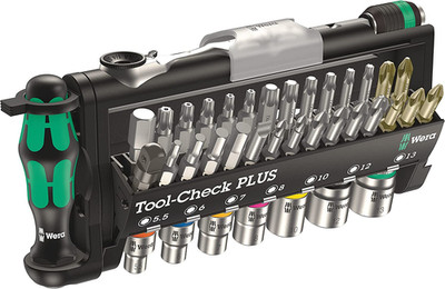 Wera 056490 Tool-Check plus Bit Ratchet Set with Sockets - Metric