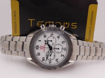 CRONO OMEGA SPEEDMASTER BROAD ARROW OLYMPIC CO-AXIAL FULL SET AUTOMATIK WATCH