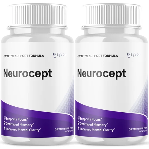 (2 Pack) Neurocept Nootropic All Natural Formula Brain Supplement 120 Capsules