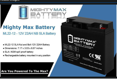 #ad Mighty Max 12V 22AH Sealed Lead Acid Battery for Jump N Carry JNC660 $39.99