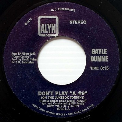 Gayle Dunn - D-E-N-V-E-R / Don't Play ''A #9'' (On The Jukebox Tonight) [7'' 45]