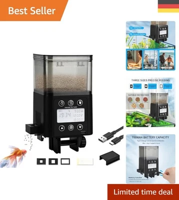 Futterautomat Aquarium – Wiederaufladbarer Zeitgesteuerter Fischfutterspender...