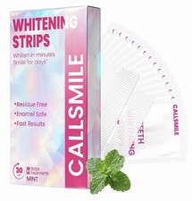 CALLSMILE Whitening Strips Sensitive Teeth Hydrogen Peroxide Mint 28 Strips
