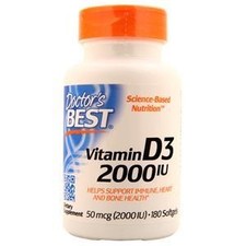 Doctor's Best Vitamin D3 2000IU  180 sgels