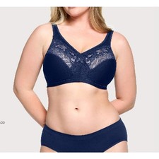 NWOT Glamorise Navy MagicLift Bra Size 48F