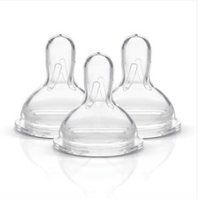Medela Slow Flow Spare Nipples with Wide Base, 3 Pack, Compatible with Medela