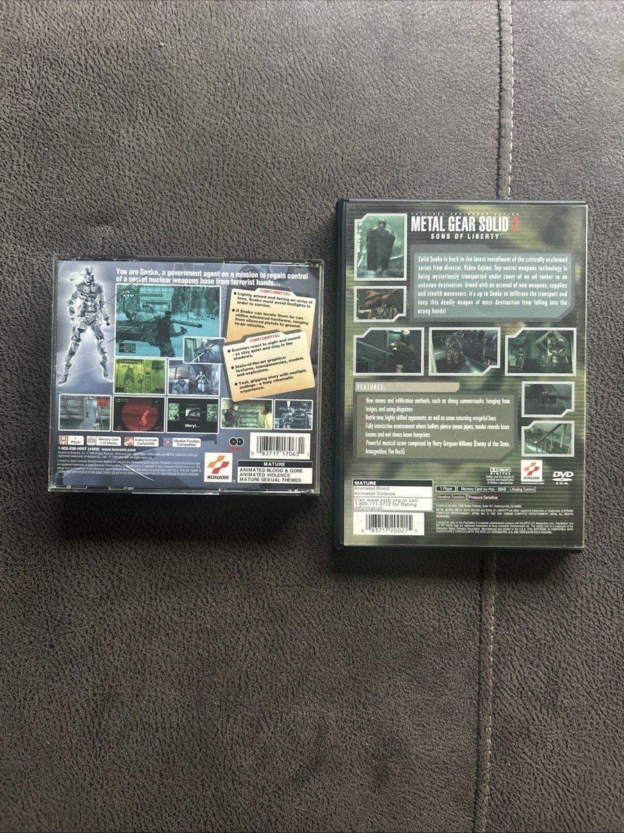 Metal Gear Solid (PS1) Metal Gear Solid 2: Sons of Liberty (Ps2