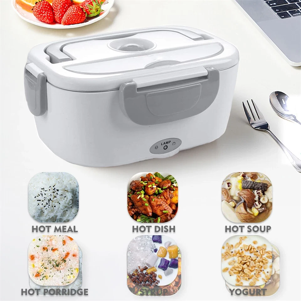 Fiambrera Eléctrica 60W Calefacción Alimentos 12V 24V 110V Calentador de Comida Rápida Calentador para Coche Foto 2 de 4