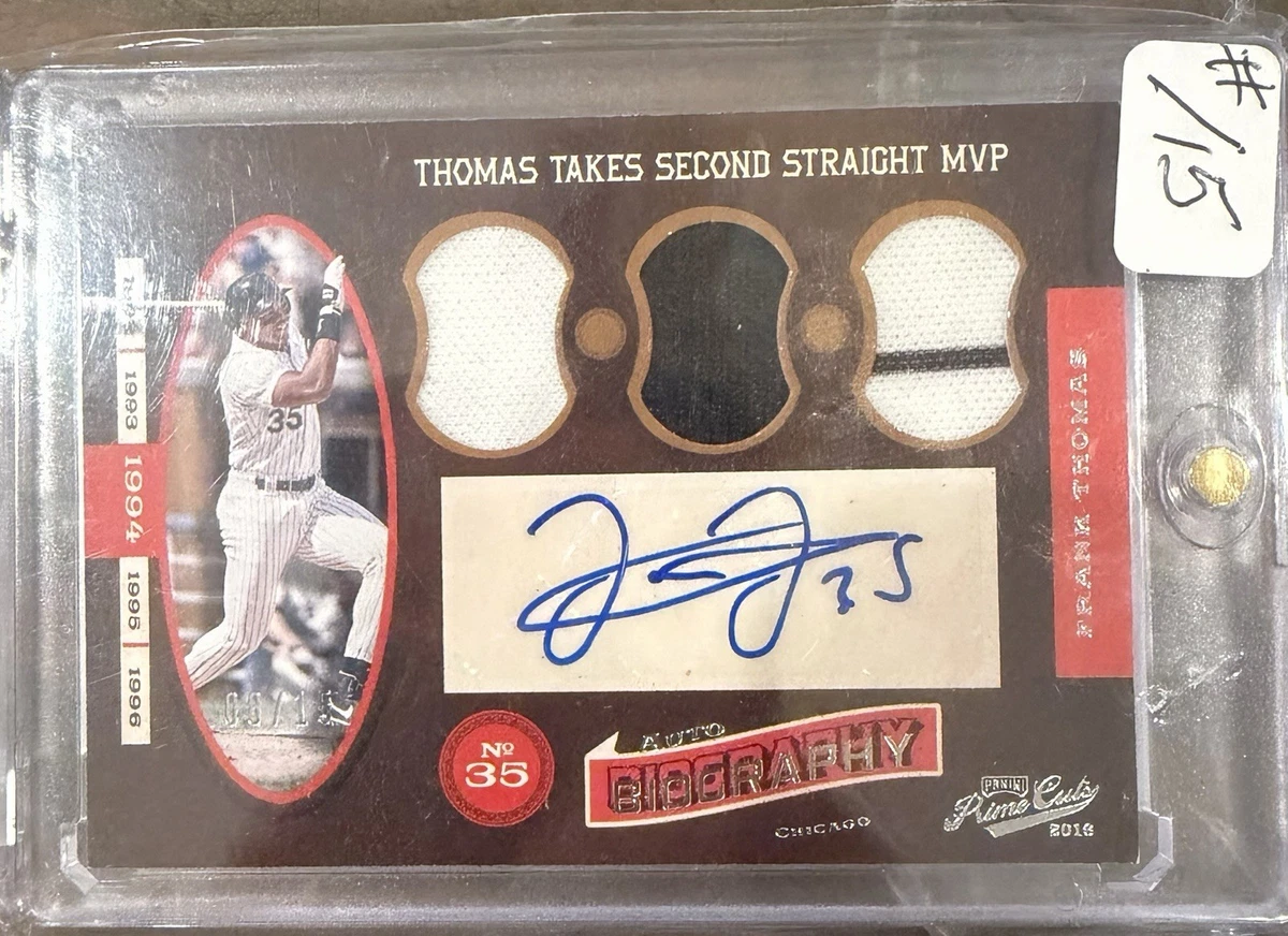 Panini Frank Thomas Autographed Baseball Sports Trading Cards 