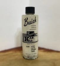 Vintage Buick Kar Kleen Plastic 8 oz. Bottle - Empty