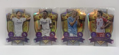 Topps Super Stars 23/24 Royal Shield Chrome Full Set ROY 1-4  Haaland Bellingham