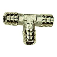 Riegler T-StüCk AußEn/AußEn/AußEn R 3/8 SW 17 Messing Vernickelt