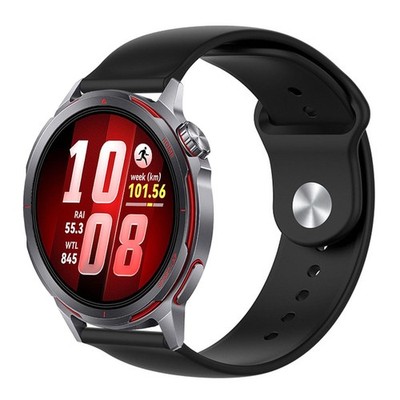 Smartwatch Silikon Armband für Huawei Watch GT Runner 2 verstellbar Schwarz