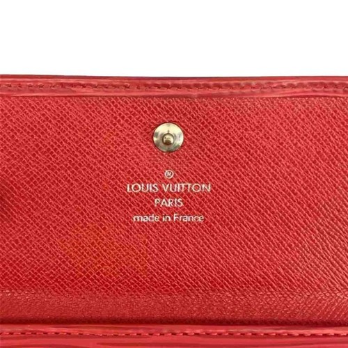Louis Vuitton Epi Bifold Wallet Red Leather Logo - Picture 4 of 9