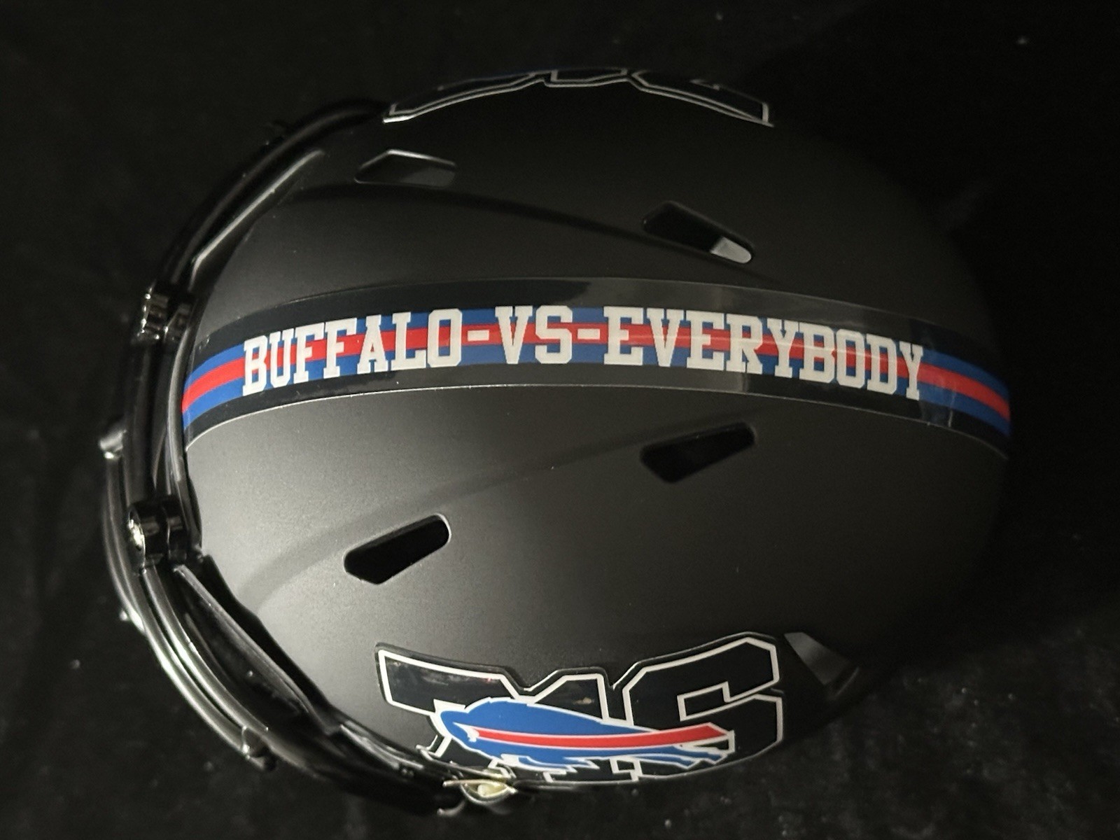 Buffalo Bills, Buffalo Vs Everybody Mini Helmet With Nike Visor