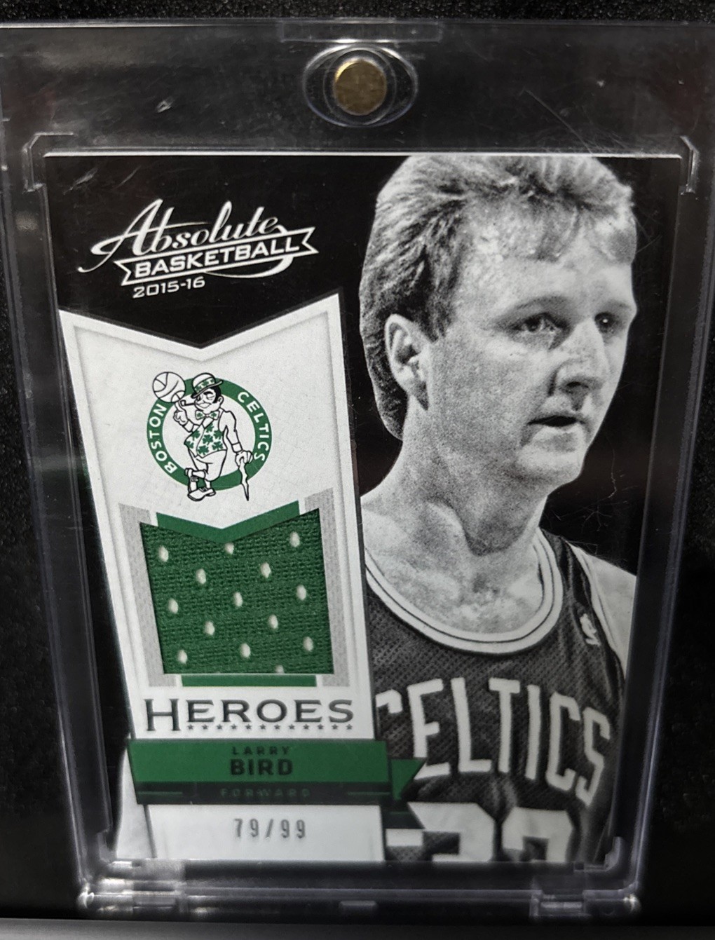 2015-16 Panini Absolute - Heroes Materials Larry Bird #26 /99 (MEM) Game Used