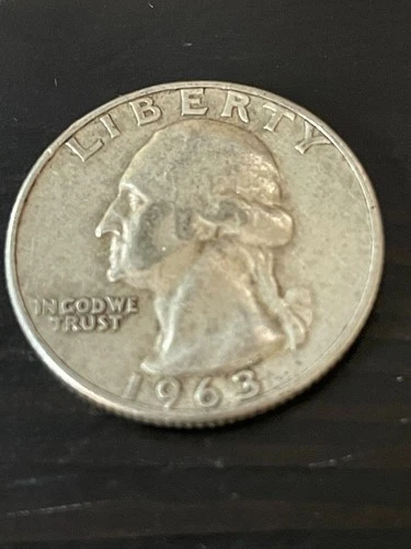 1963 D 90% silver Washington quarter