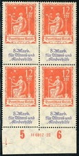 DR Mi.-Nr.  234 mit HAN H 6912.22 im UR-Viererblock postfrisch, gepr&uuml;ft.