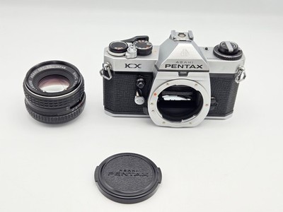 N.MINT] Pentax KX Silver Film Camera + SMC PENTAX 55mm F1.8 From