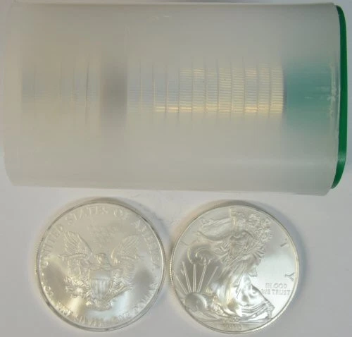 2010 $1 American Silver Eagle Roll (20 Coins) | Superb Gem BU | Original Mint Tu