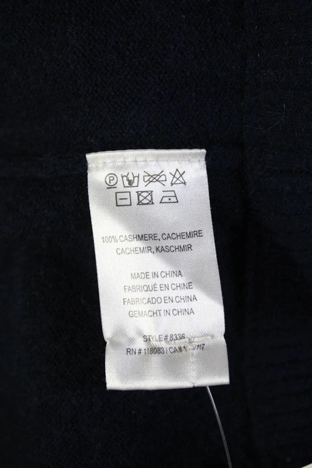 Pullover Minnie Rose para mujer azul oscuro cachemir cuello redondo talla S Foto 4 de 4