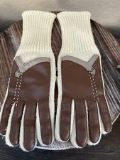Vintage English Village Women's Driving Gloves Sweater w Vinyl Palms  Back