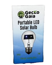 7W Solar Rechargeable LED Bulb Light Portable Outdoor Camping Tent Lamp 6500k