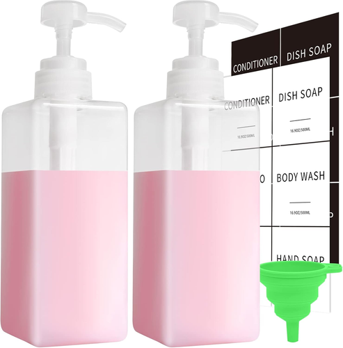 Klarsichtseifenspender mit wasserfesten Etiketten, Handseifenspender aus verdicktem Kunststoff - Bild 9 von 12