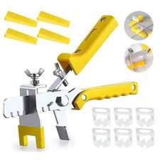 1mm Tile Levelling Clips Spacer System Tool & Wedge and Flooring Lippage Plier