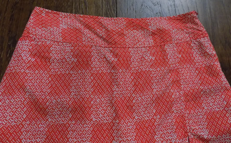 Falda corta de golf IZOD talla 6 roja/naranja a cuadros geométricos bolsillos deportivos falda de tenis Foto 2 de 4