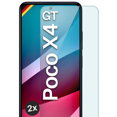 2x Echt Glas für Xiaomi Poco X4 GT Panzerfolie Hartglas Premium Displayschutz