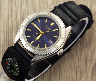 CASIO 1332 MTD-1004 quartz men's stainless steel wristwatch Miyota