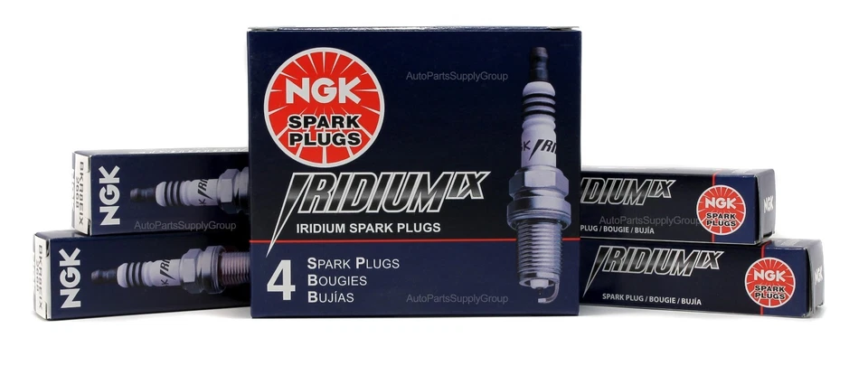 4 x Bujías NGK Iridium IX BKR7EIX Rango de calor más frío 7> B16/B18/SR20/EJ25/FE Foto 2 de 4