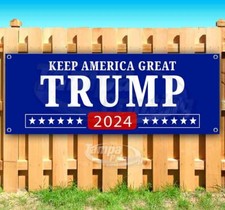 TRUMP KEEP AMERICA GREAT 2024 Advertising Vinyl Banner Flag Sign Many Sizes MAGA