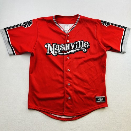 Nashville Sounds Baseball Jersey Adult Large Red Minor League Baseball USA Mens