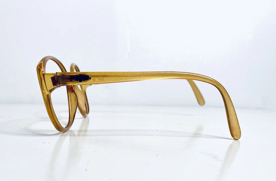 Gafas de gran tamaño Christian Dior ámbar Lucite Alemania 2107 80 54 16 130 de colección Foto 2 de 4