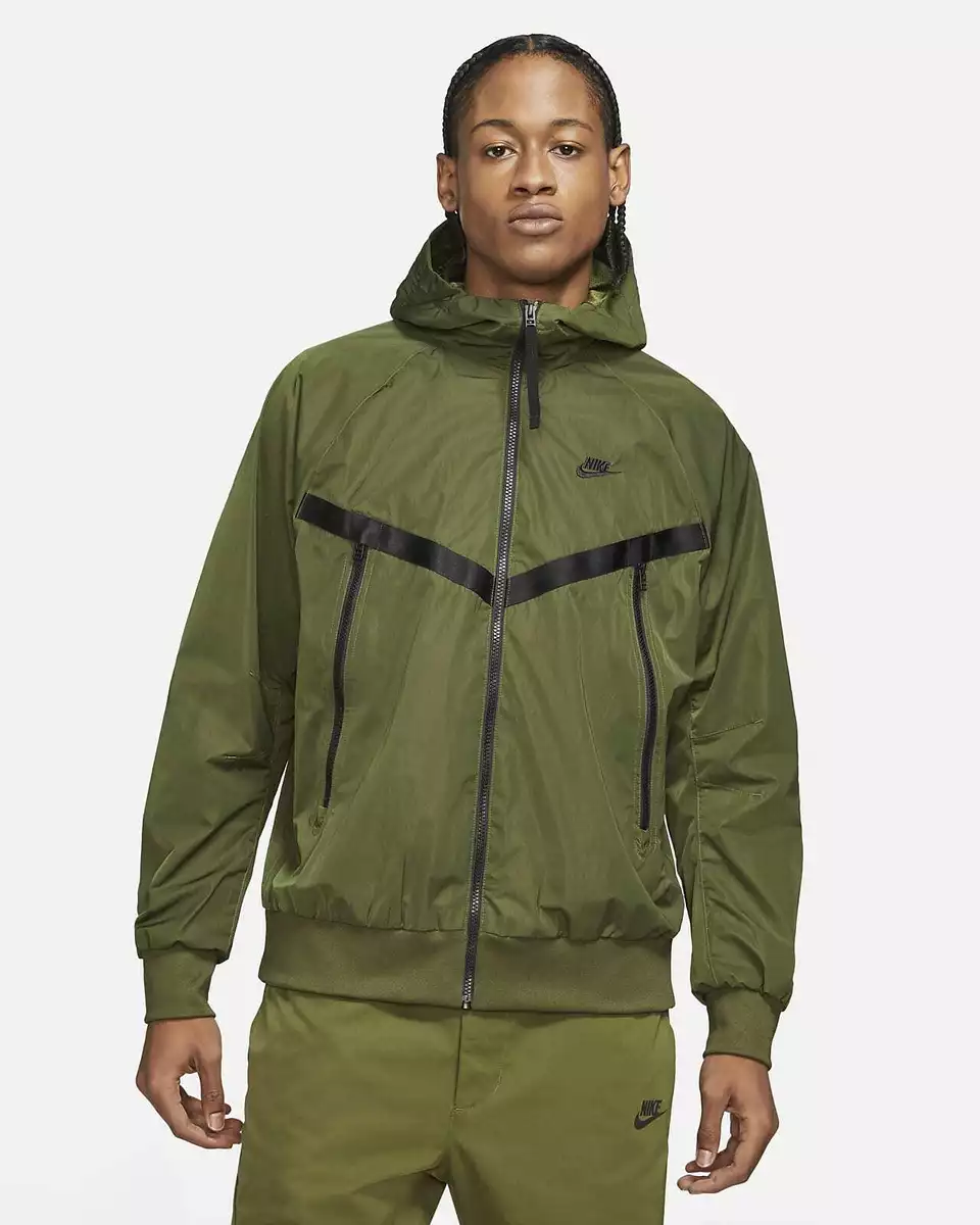 Nike windrunner olive green sale