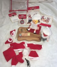 1995 Fibre Craft Campbell Kids Boy Girl Dolls Chef Santa Outfits Soup Can Lot