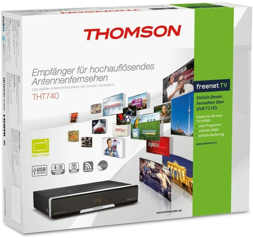 Thomson THT740 DVBT2 HD Kabel Receiver Digital Display mit TV
