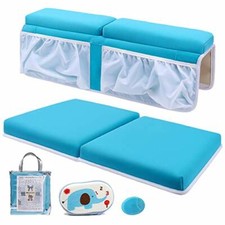 BABY BATH KNEELER Elbow Rest Bathtub Knee Saver Arm Support Pockets Blue YALUMO