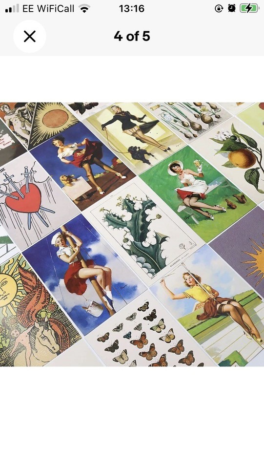 50PCS Vintage Photo Wall Collage Kit Aesthetic Posters DoubleSided