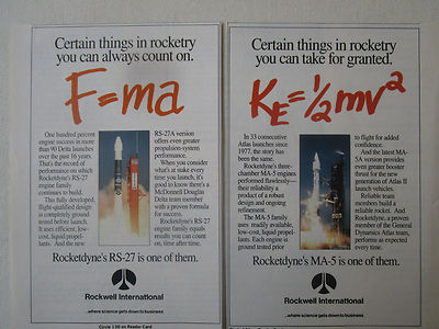 9/1990 PUB ROCKWELL ROCKETDYNE RS-27 MA-5 ENGINE USAF DELTA ATLAS LAUNCHER AD