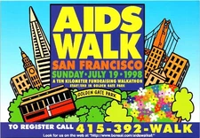 Aids Walk 1998 San Francisco Golden Gate Park Advertisement Postcard C180