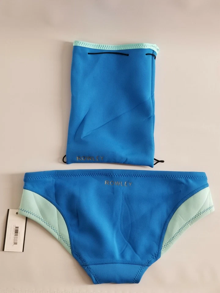 Parte inferior de bikini Cynthia Rowley Colorblock, talla pequeña azul Foto 4 de 4