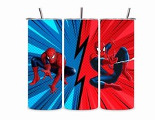 Tumbler 20oz Spiderman Lid Straw Stainless Steel Insulated