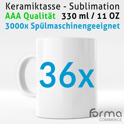 36 Sublimationstasse ORCA Tasse Sublimationsdruck Sublimation 11 OZ SUPER WHITE